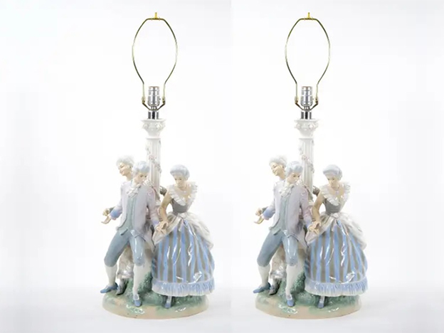 Beautiful Lladro Lamp set - Image 3